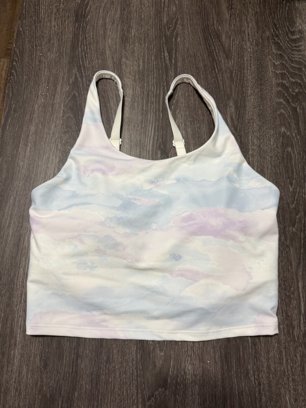 Old Navy Pastel Cloud Print Tank Top - White, Light Blue, Light Pink